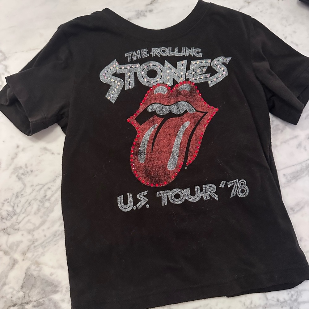 Rhinestoned The Rolling Stones band shirt